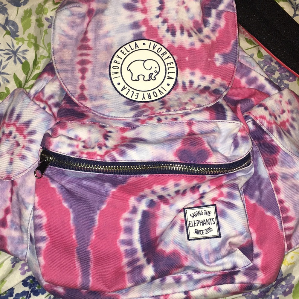ivory ella tie dye backpack! like new!